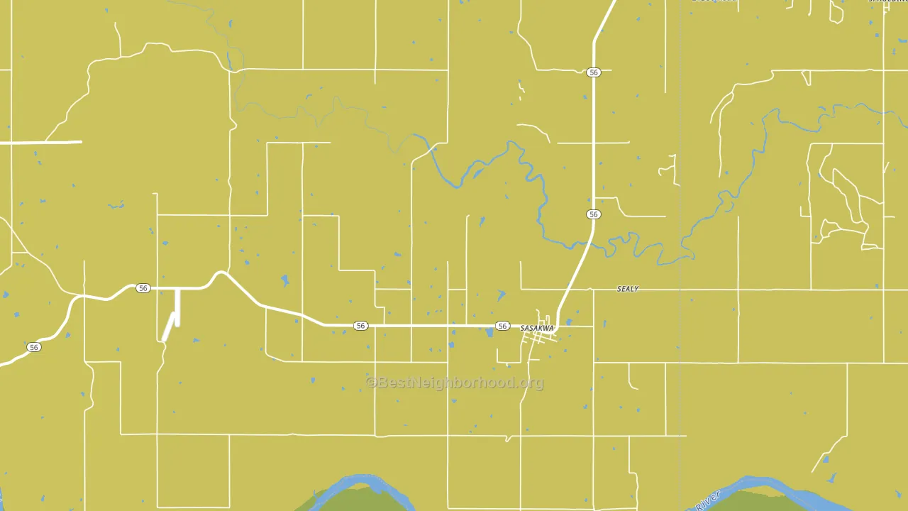 74867, OK block-group voter-turnout map