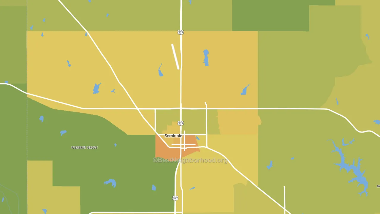 74868, OK block-group voter-turnout map