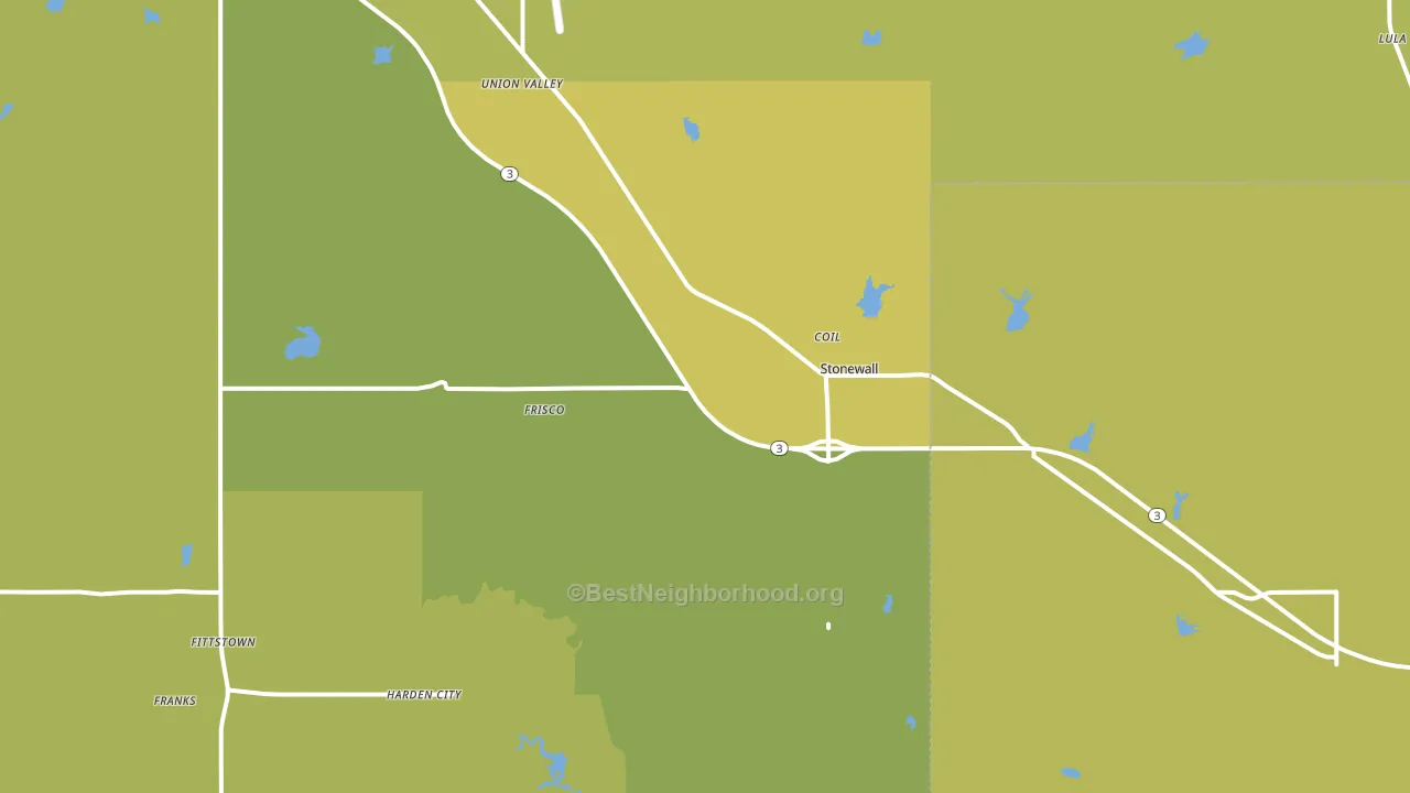74871, OK block-group voter-turnout map