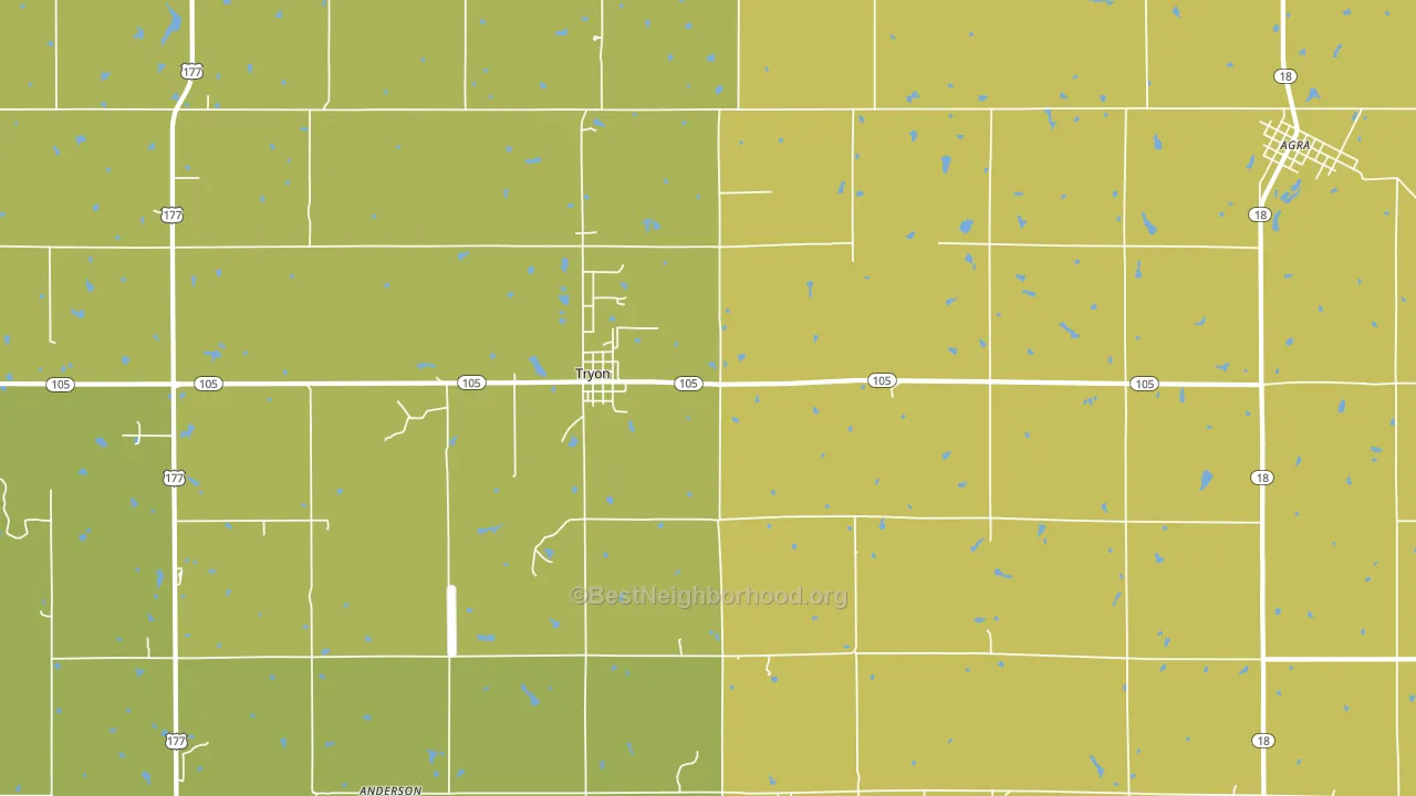 74875, OK block-group voter-turnout map