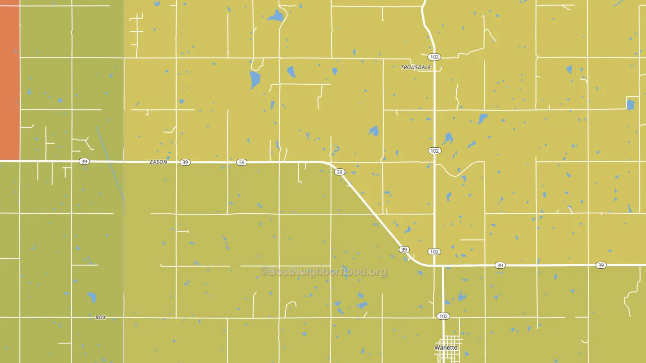 74878, OK block-group voter-turnout map