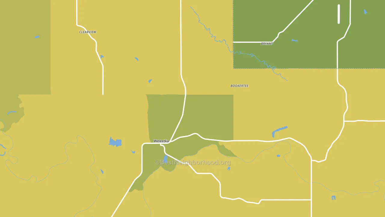 74880, OK block-group voter-turnout map