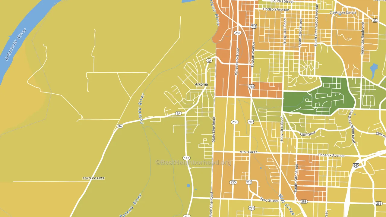 74901, OK block-group voter-turnout map