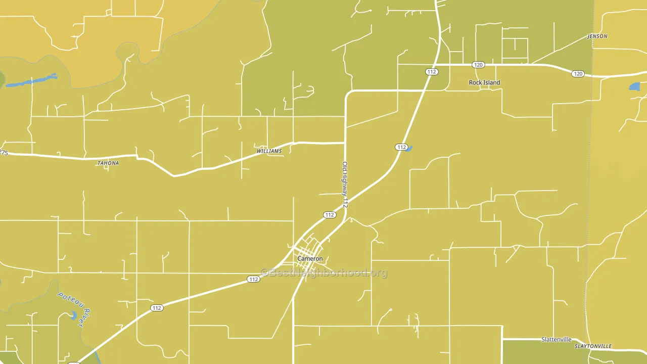 74932, OK block-group voter-turnout map