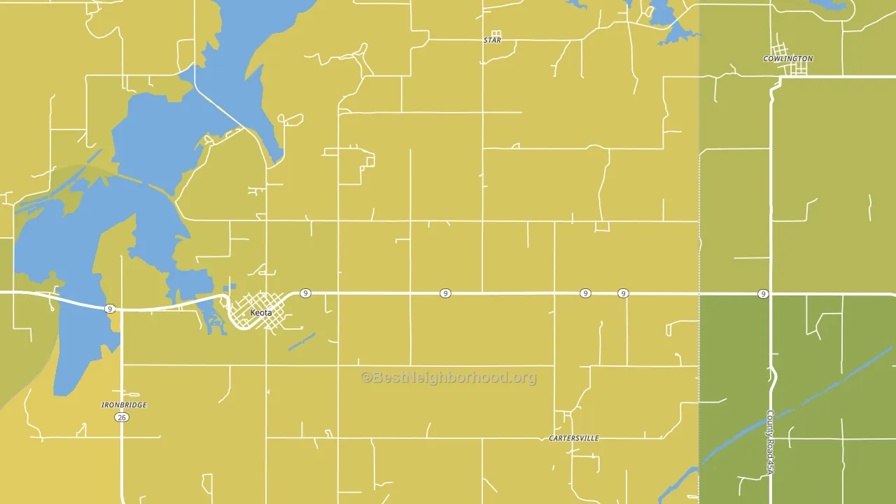 74941, OK block-group voter-turnout map