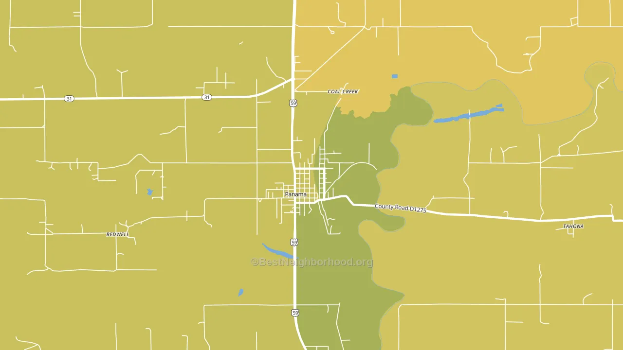 74951, OK block-group voter-turnout map