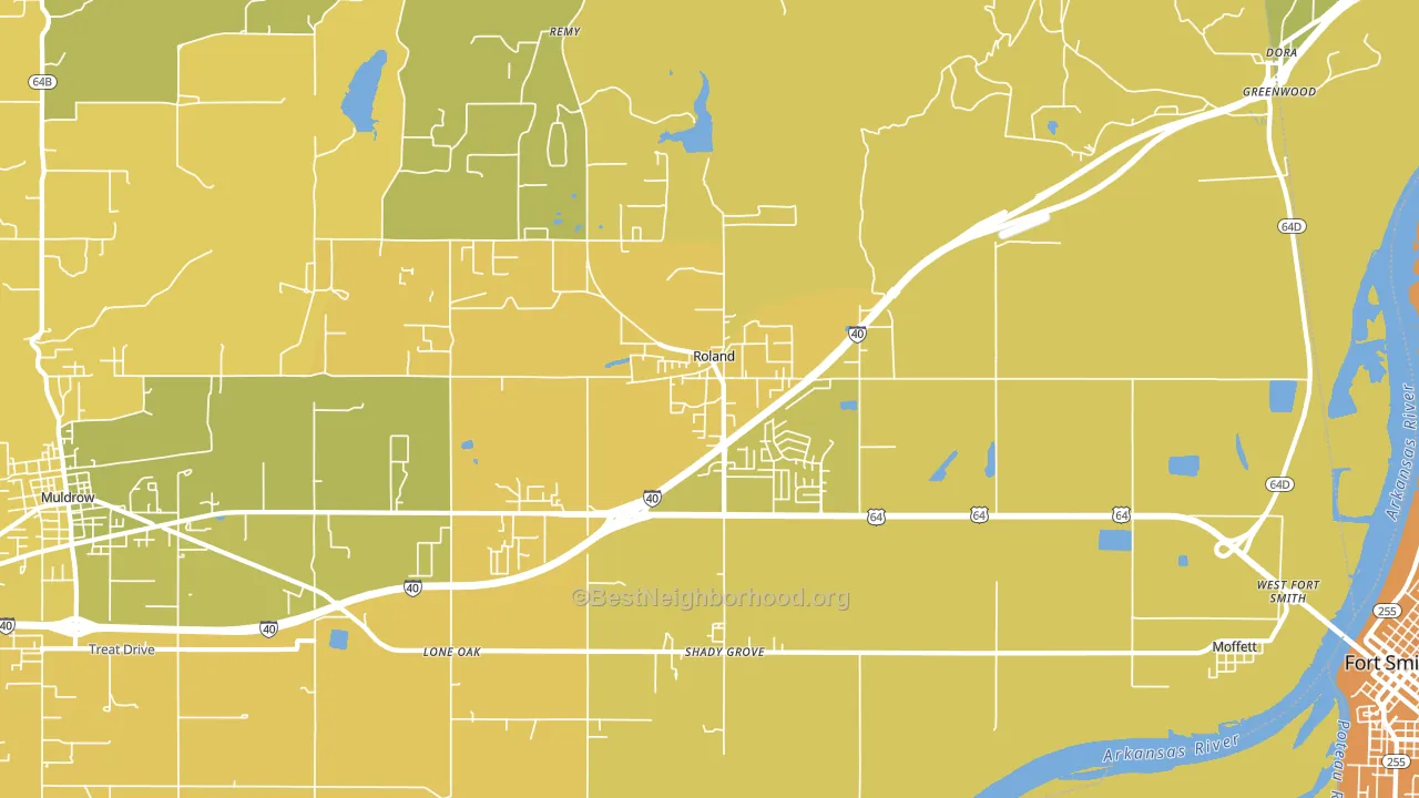 74954, OK block-group voter-turnout map