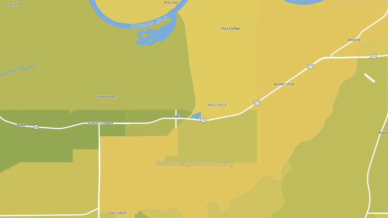 74959, OK block-group voter-turnout map