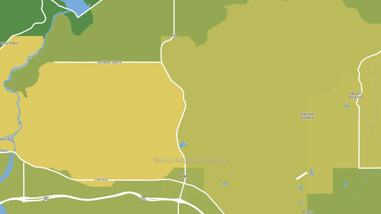 74962, OK block-group voter-turnout map