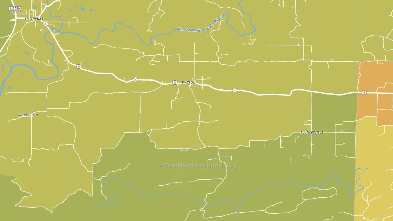 74963, OK block-group voter-turnout map