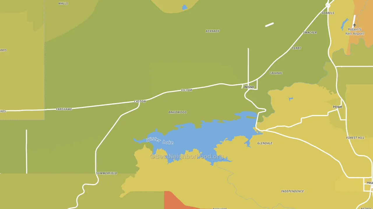 74966, OK block-group voter-turnout map