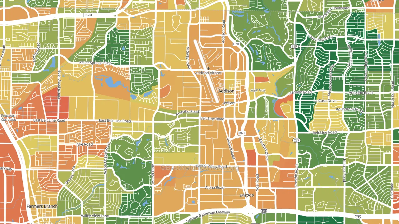 75001, TX block-group voter-turnout map