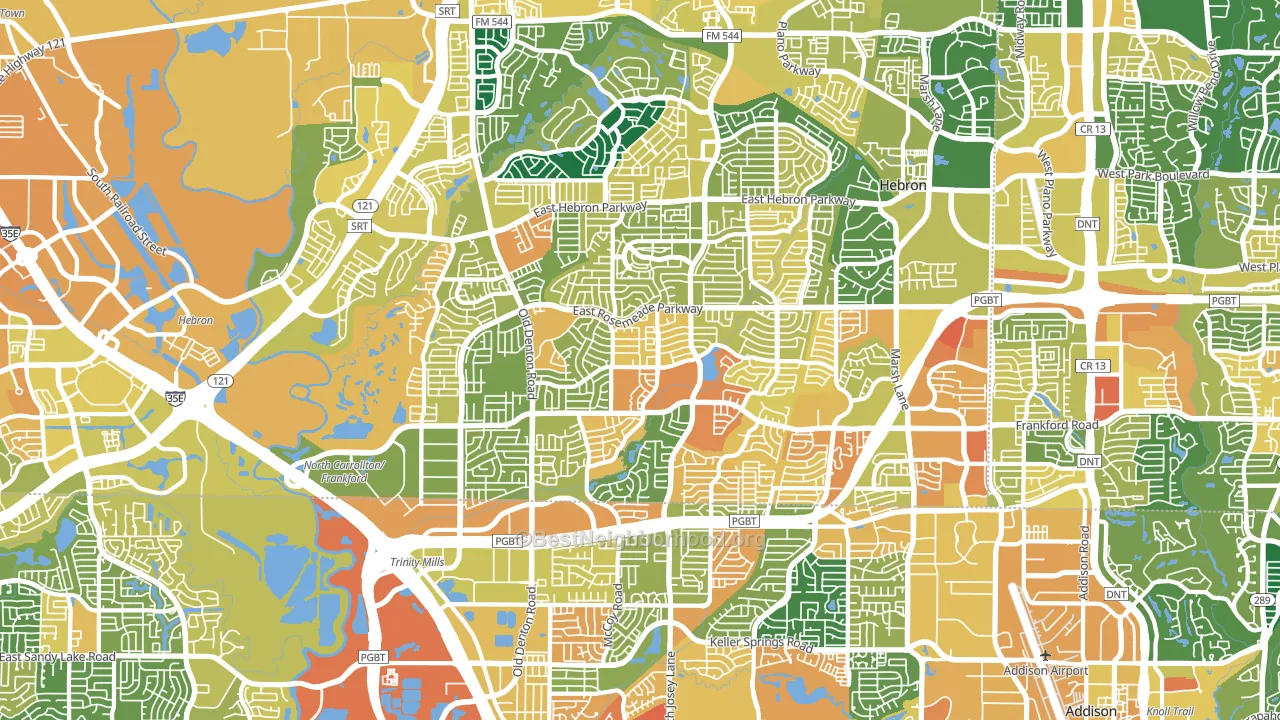 75007, TX block-group voter-turnout map