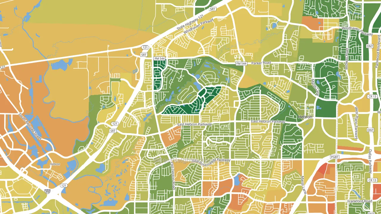75010, TX block-group voter-turnout map