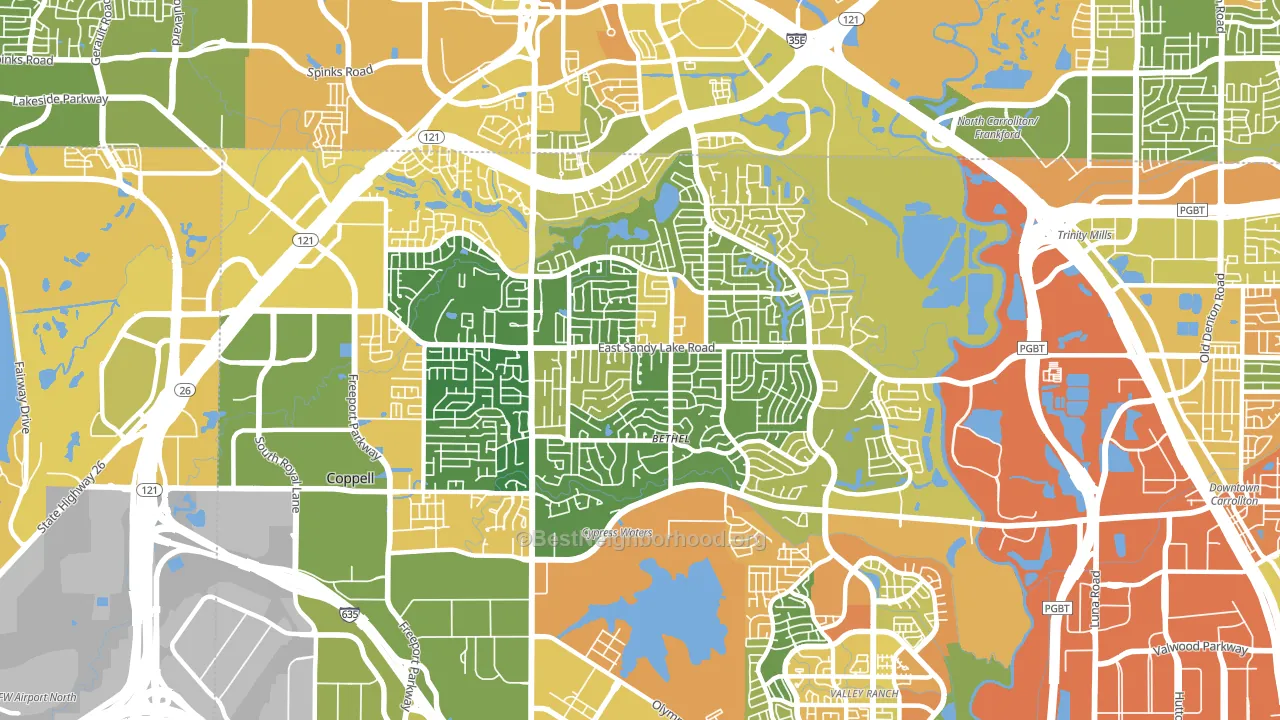 75019, TX block-group voter-turnout map