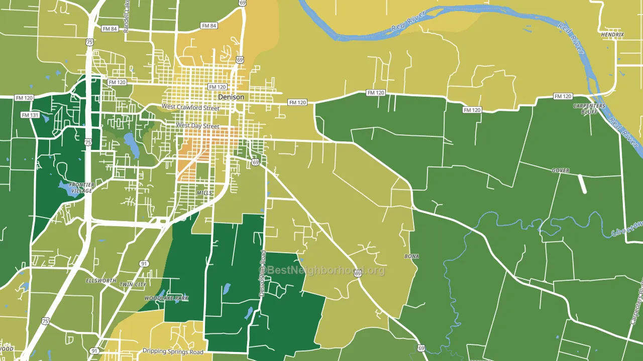 75021, TX block-group voter-turnout map