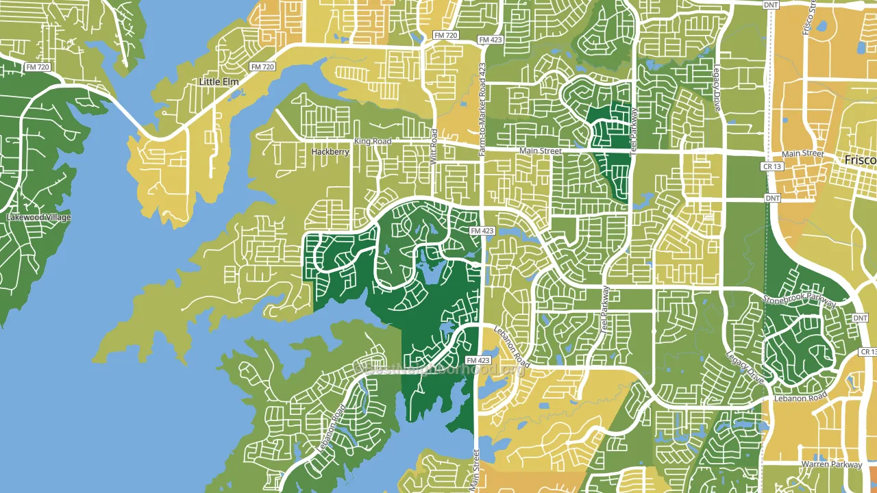 75036, TX block-group voter-turnout map
