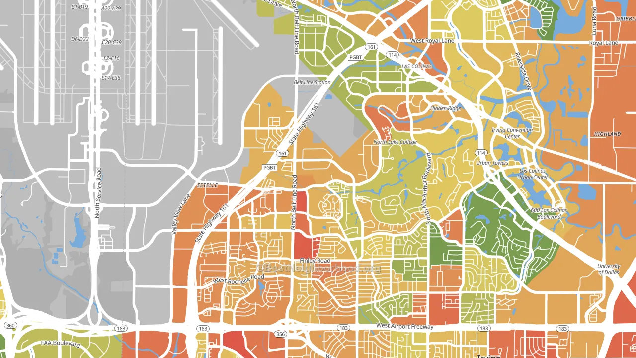 75038, TX block-group voter-turnout map