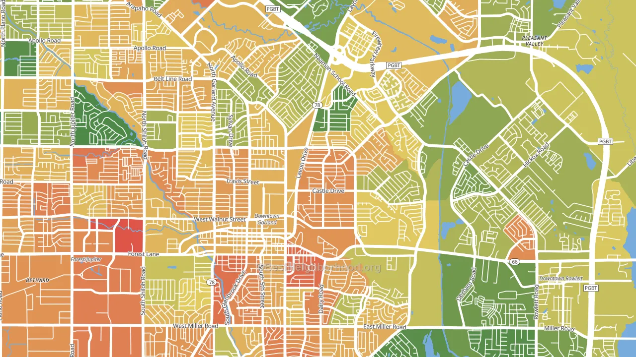 75040, TX block-group voter-turnout map