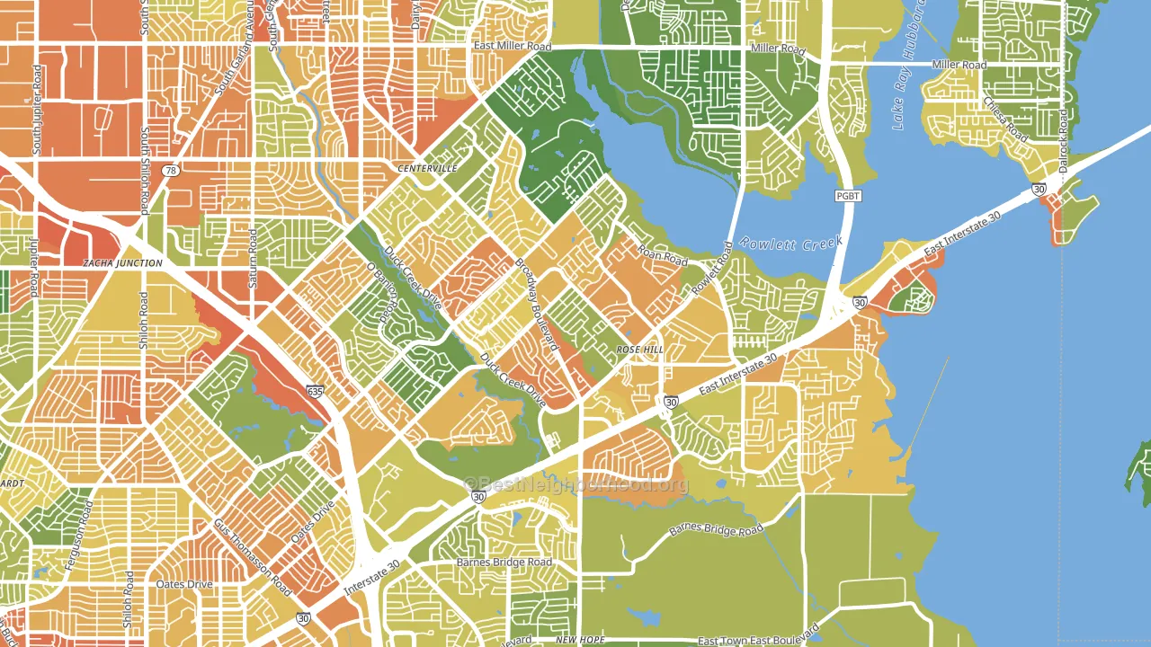 75043, TX block-group voter-turnout map