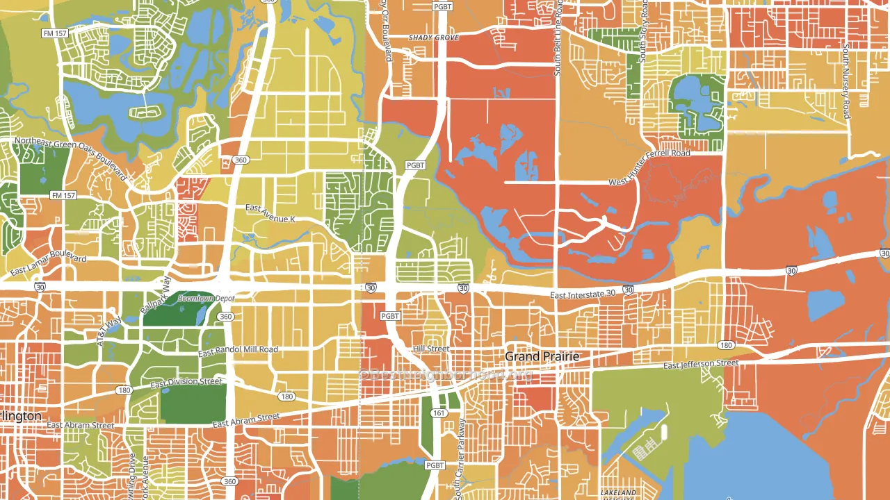 75050, TX block-group voter-turnout map