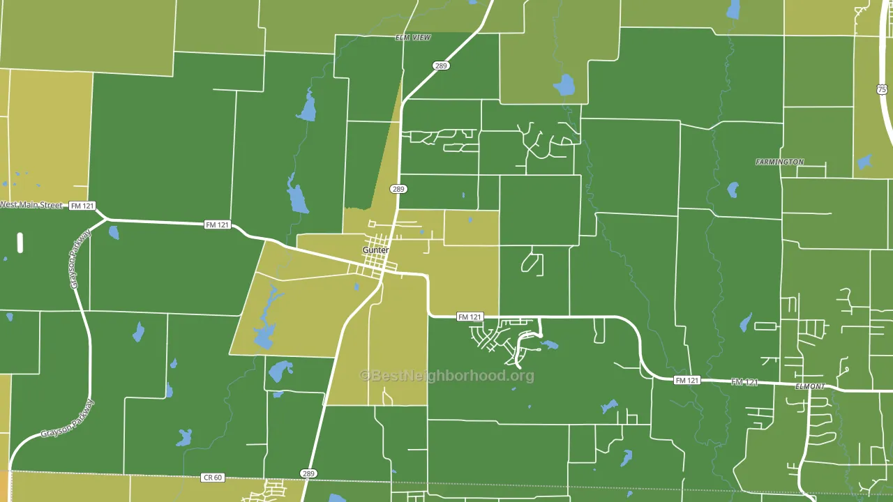 75058, TX block-group voter-turnout map