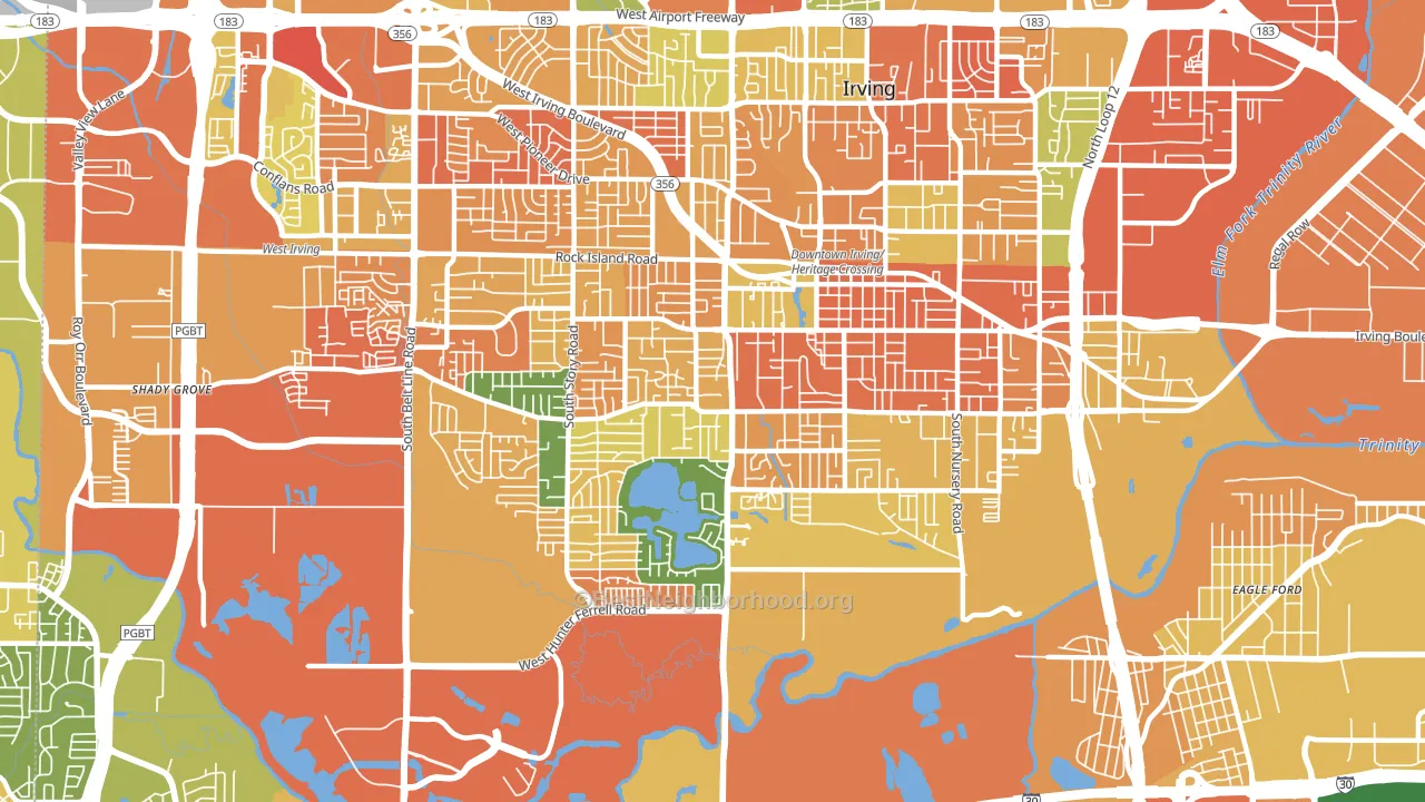 75060, TX block-group voter-turnout map
