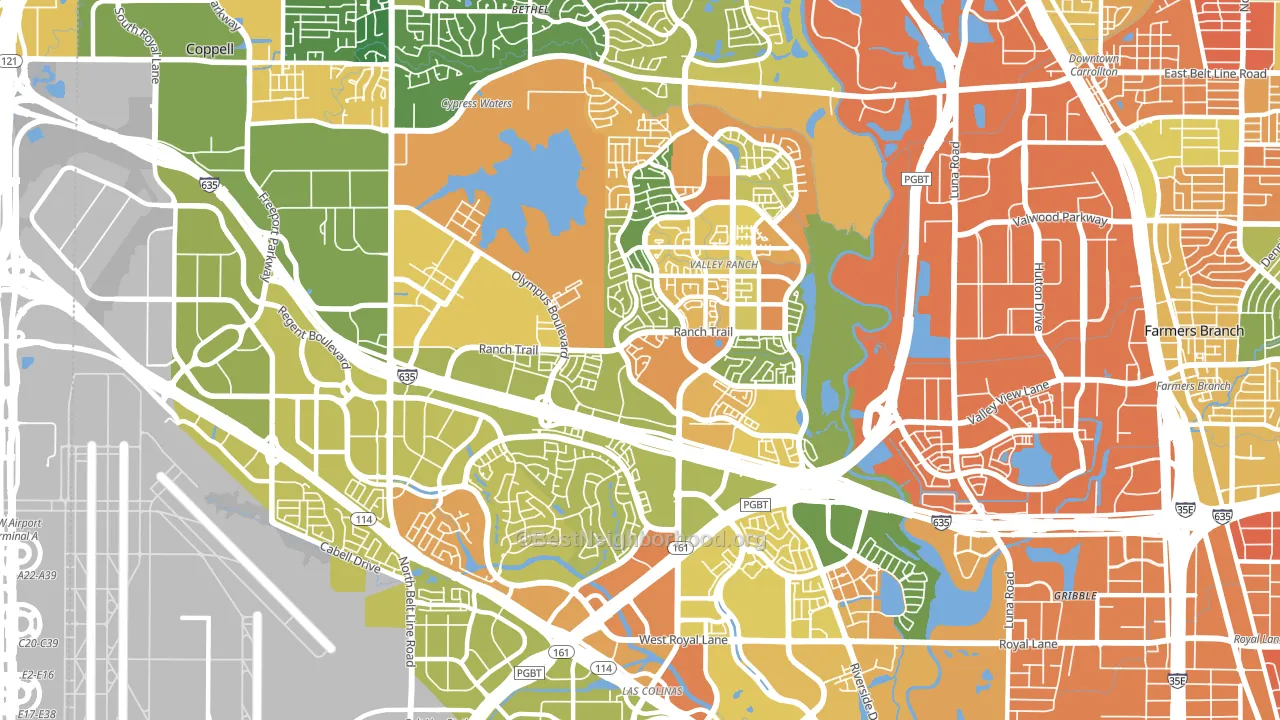 75063, TX block-group voter-turnout map