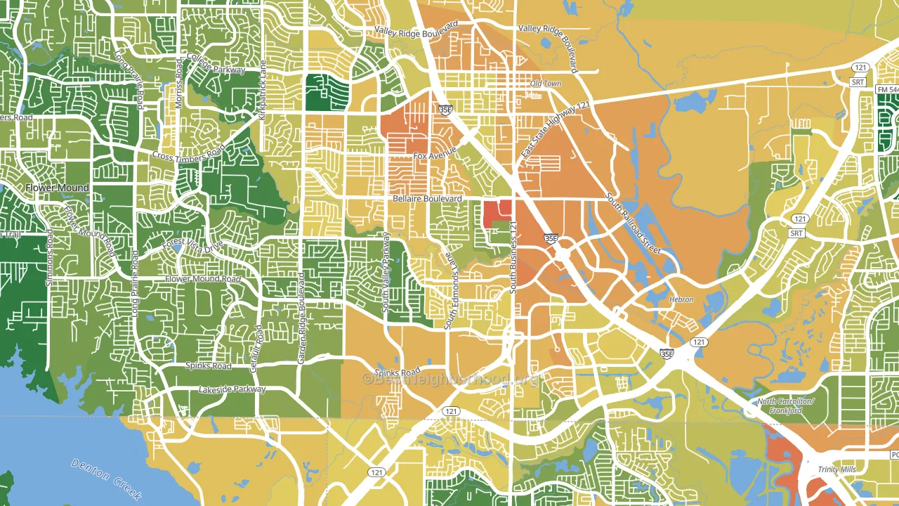 75067, TX block-group voter-turnout map