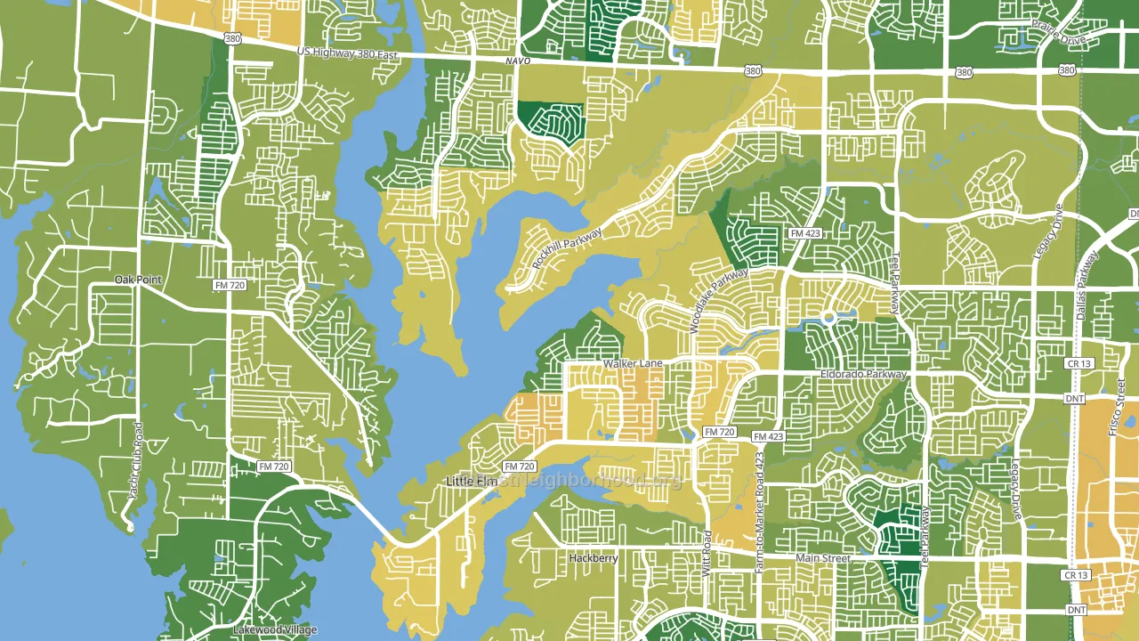 75068, TX block-group voter-turnout map