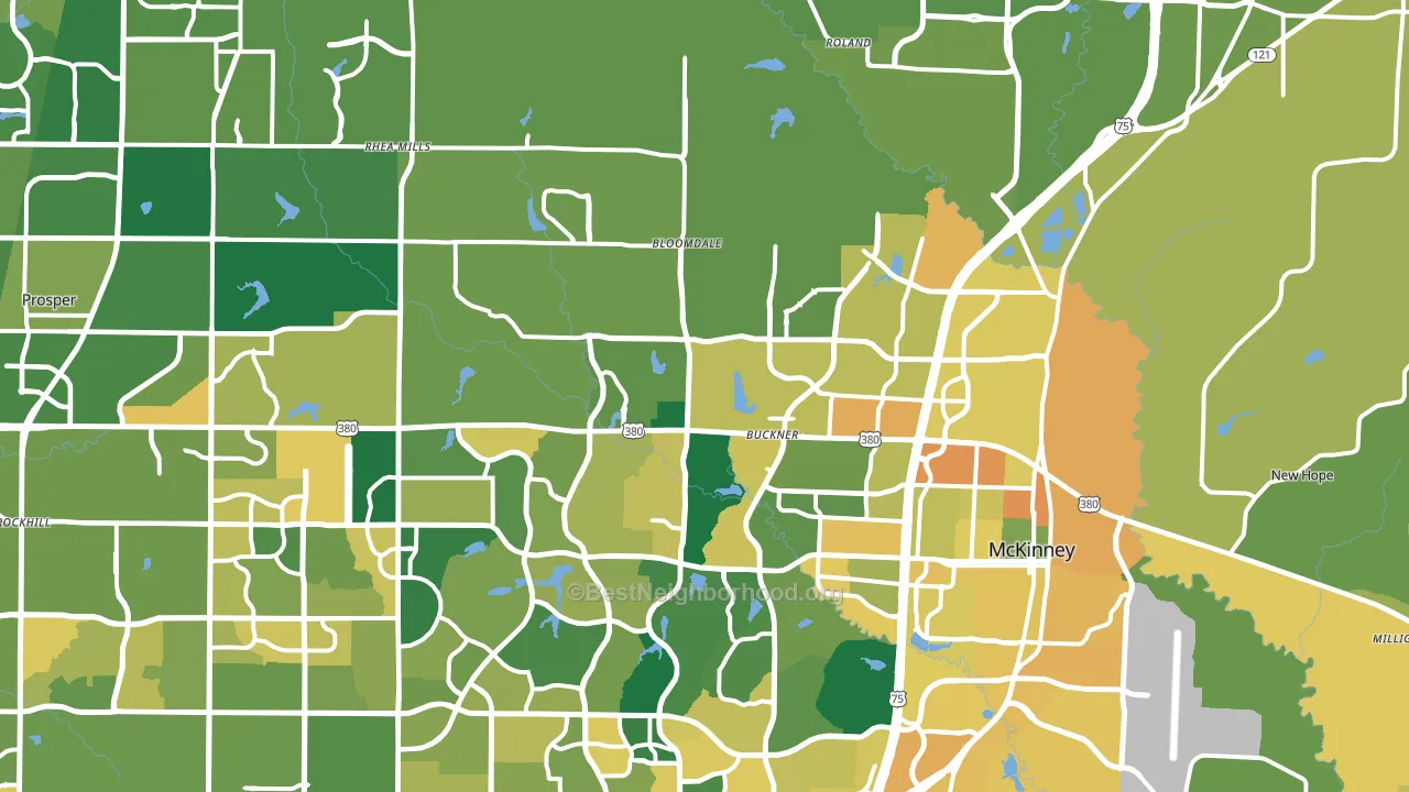 75071, TX block-group voter-turnout map
