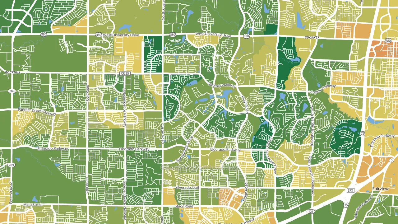 75072, TX block-group voter-turnout map