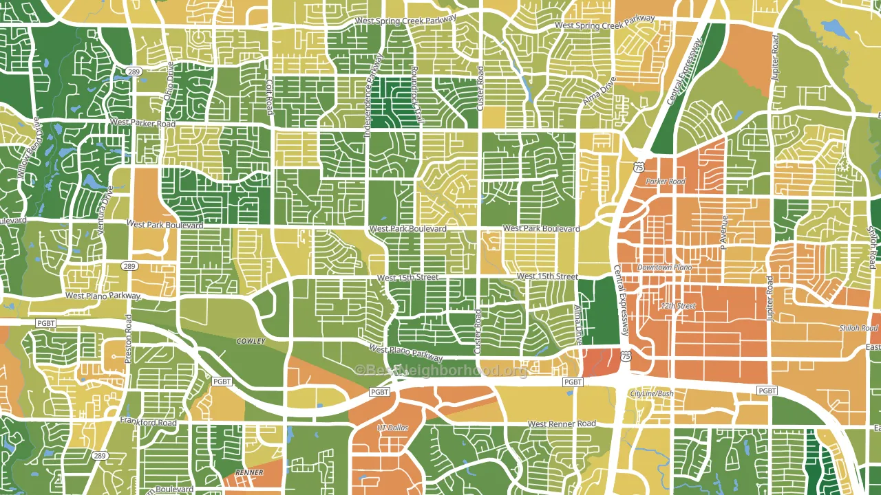 75075, TX block-group voter-turnout map