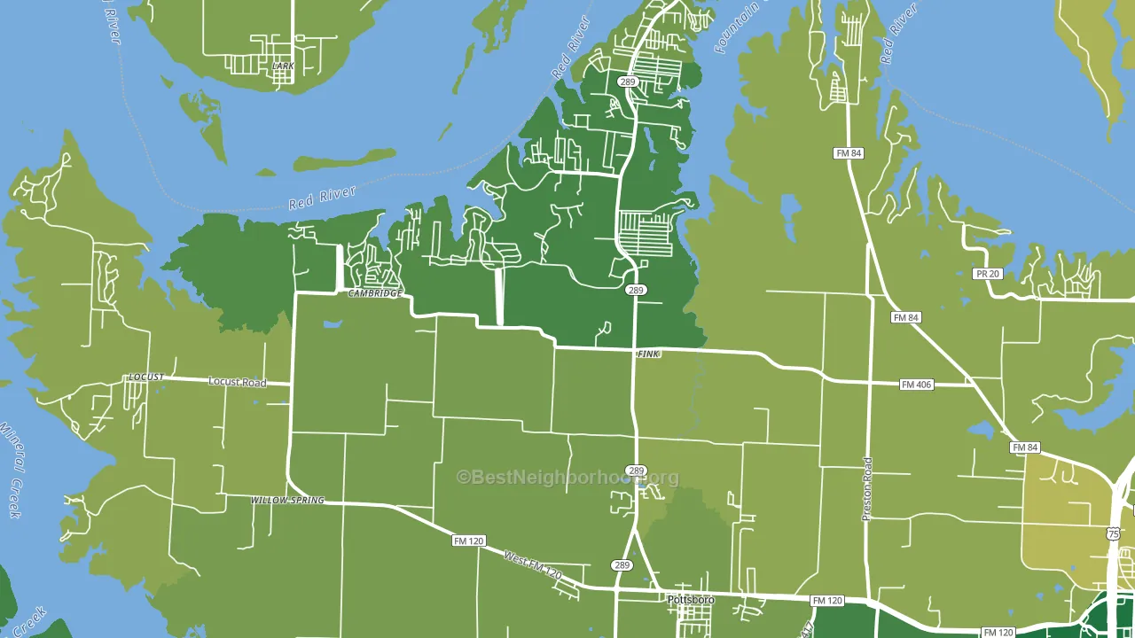 75076, TX block-group voter-turnout map