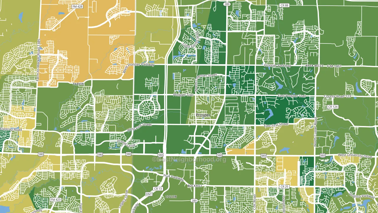 75078, TX block-group voter-turnout map