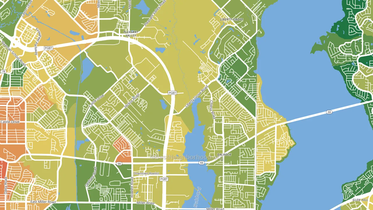 75089, TX block-group voter-turnout map