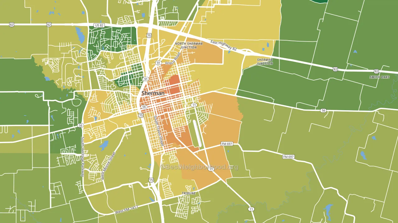 75090, TX block-group voter-turnout map