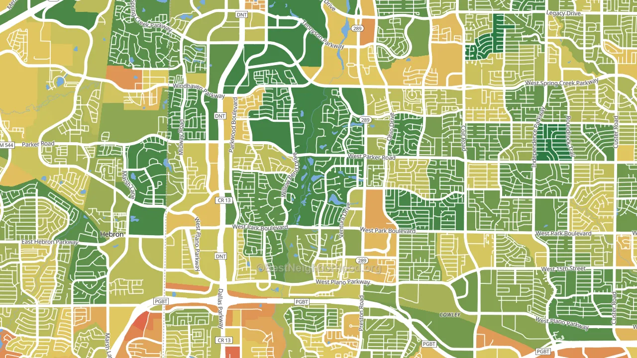 75093, TX block-group voter-turnout map