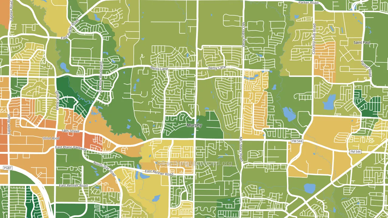 75094, TX block-group voter-turnout map