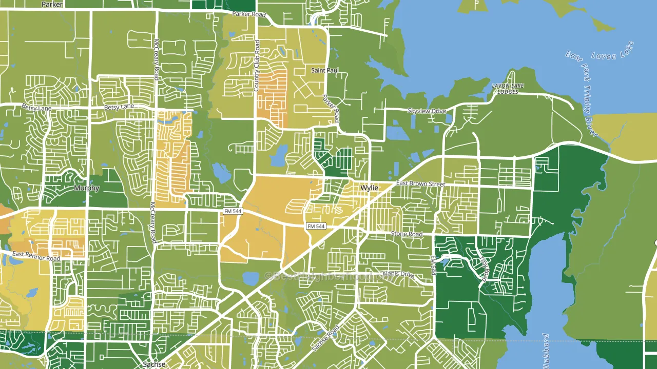 75098, TX block-group voter-turnout map