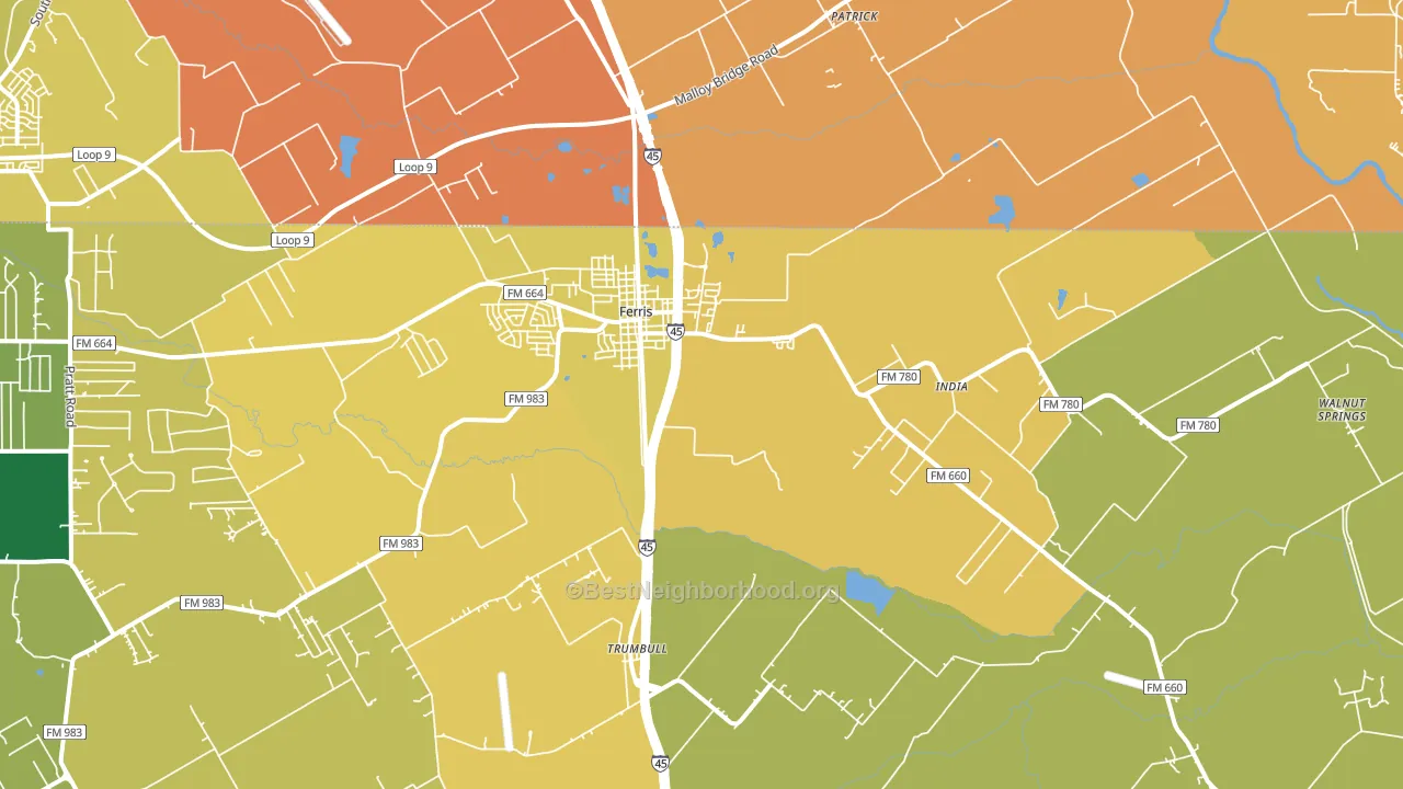 75125, TX block-group voter-turnout map