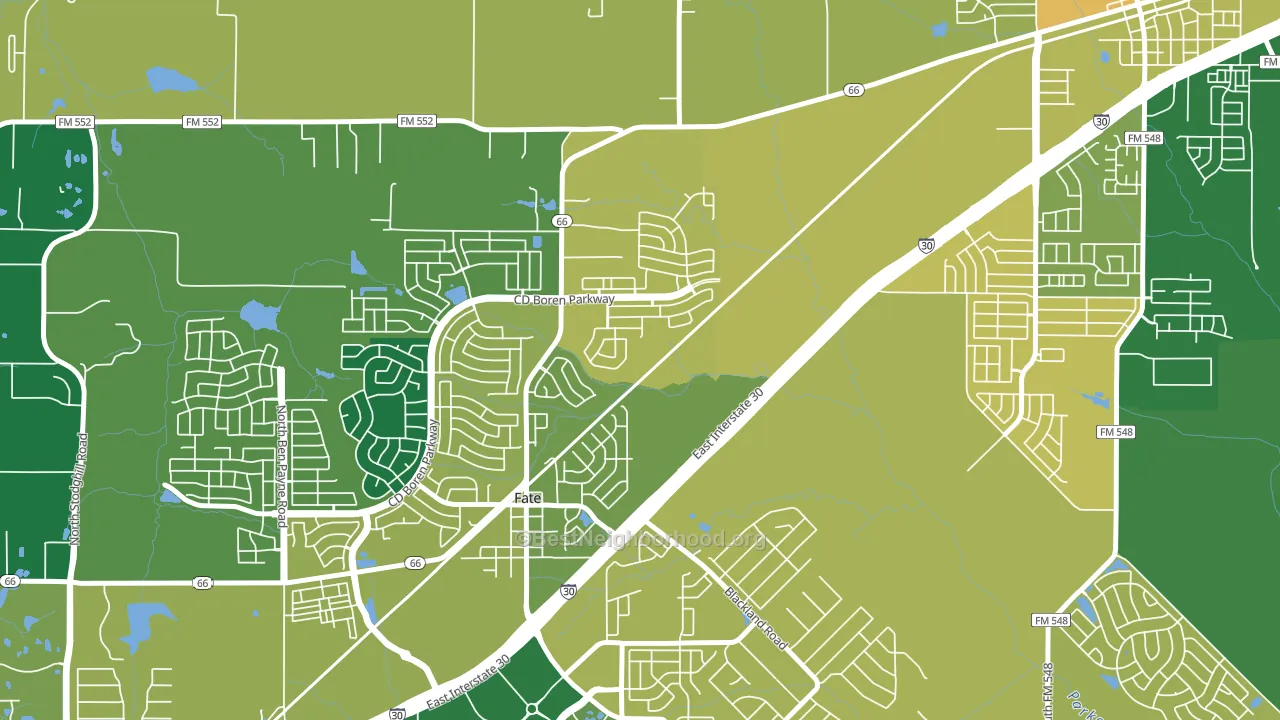 75132, TX block-group voter-turnout map