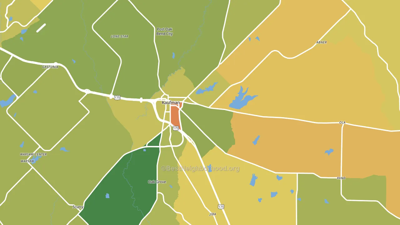 75142, TX block-group voter-turnout map