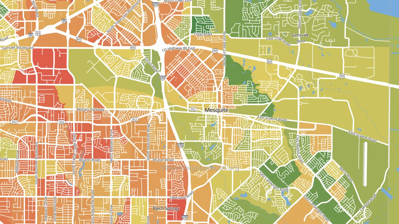 75149, TX block-group voter-turnout map