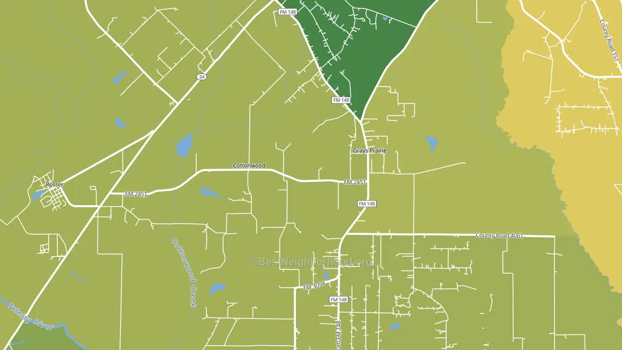 75158, TX block-group voter-turnout map