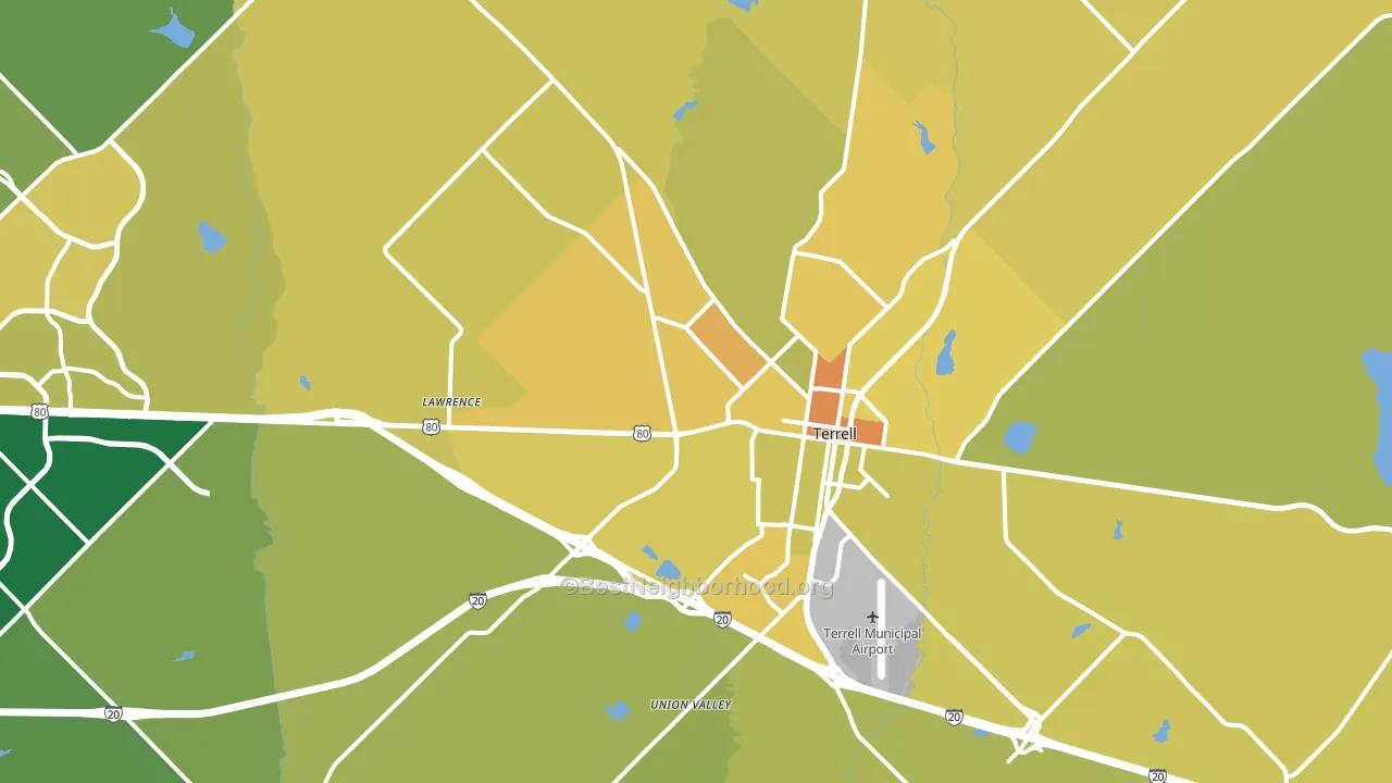 75160, TX block-group voter-turnout map