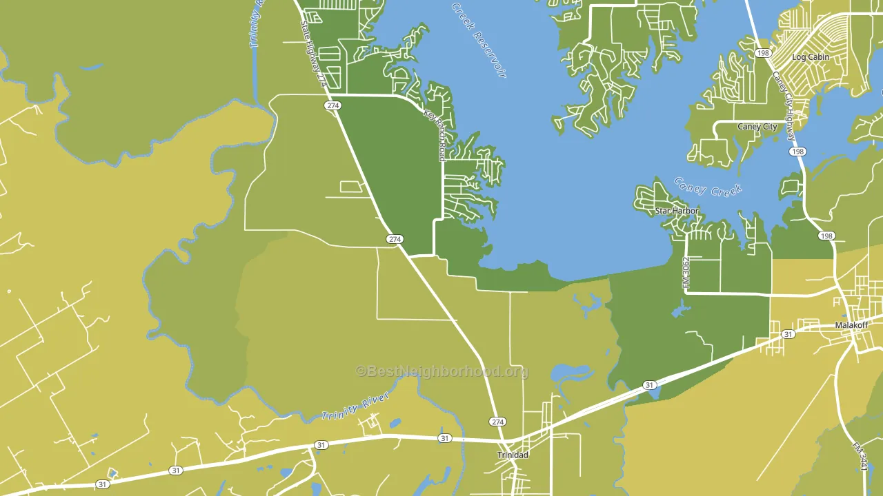 75163, TX block-group voter-turnout map
