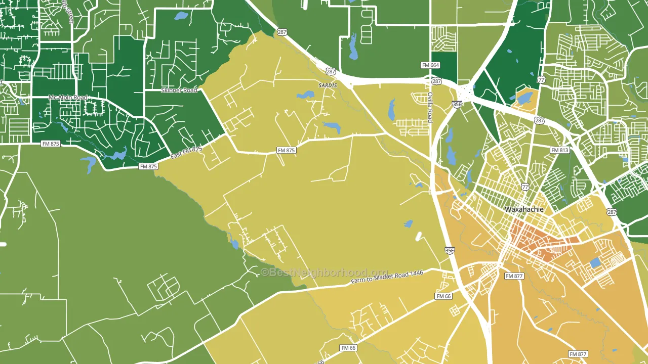 75167, TX block-group voter-turnout map