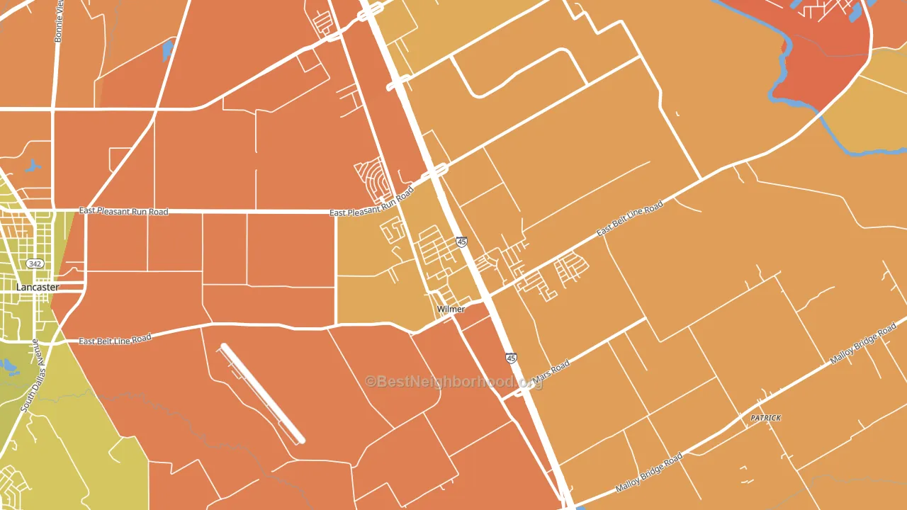 75172, TX block-group voter-turnout map