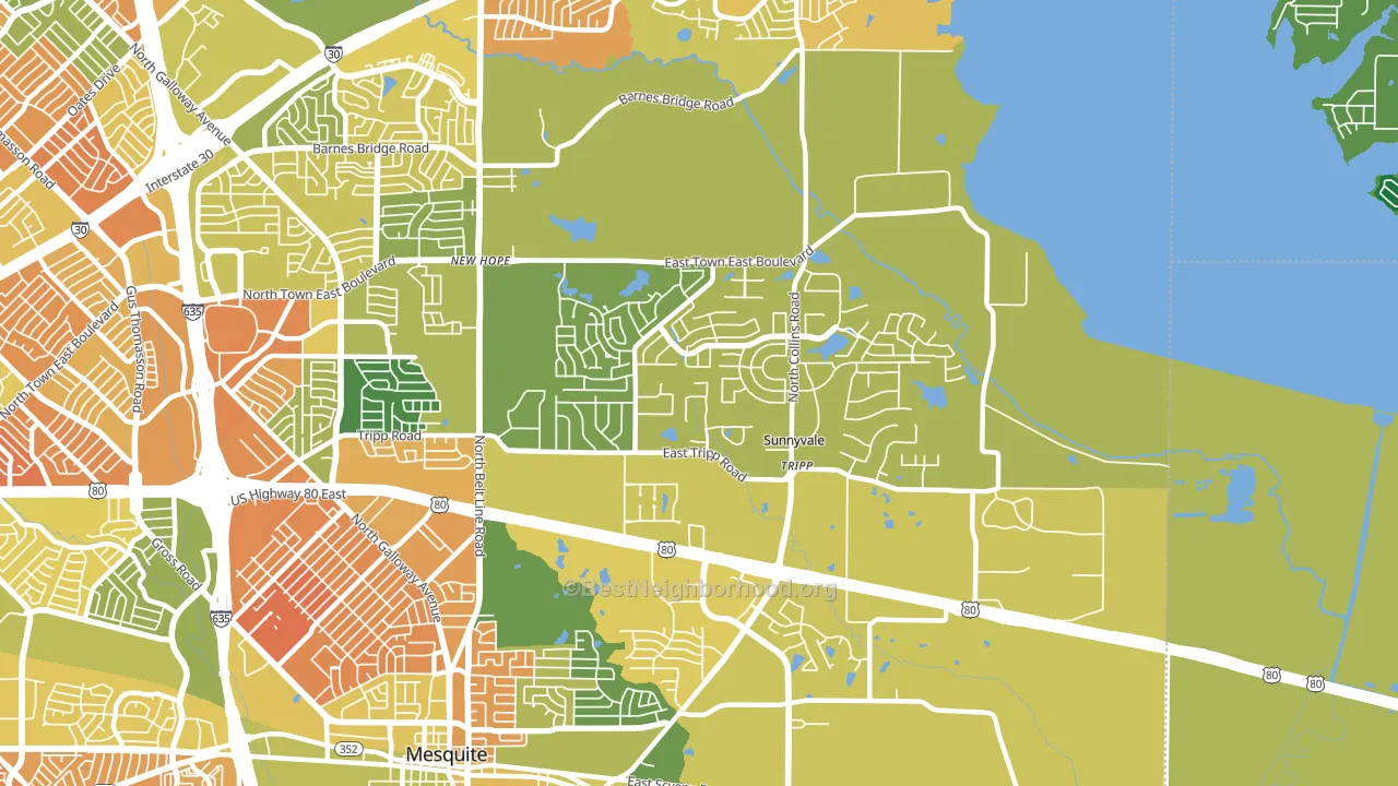 75182, TX block-group voter-turnout map